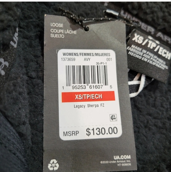 Under Armour Women's Legacy Sherpa Full-Zip Jacket Black Size XSmall-NWT - Picture 11 of 15
